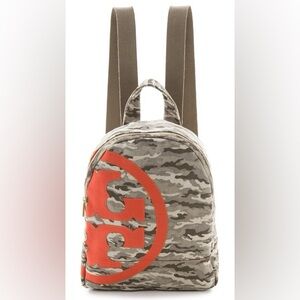 Tory Burch Jasper Canvas Camouflage Backpack